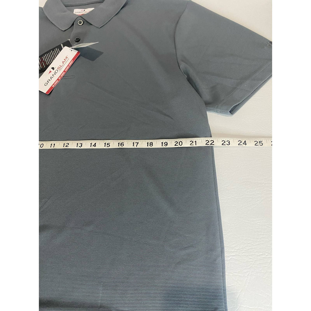 NEW Grand Slam Classic-Fit Airflow Performance Polo Quiet Shade LG - Picture 4 of 5